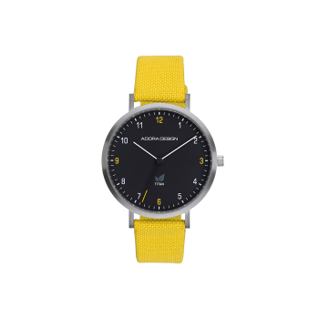 Adora AD8675 Damenuhr mit Titangehäuse, veganem Armband, Mineralglas und 3 Bar Wasserdichtigkeit – hautfreundlich & modern.